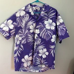 Purple Hawaiian shirt size large